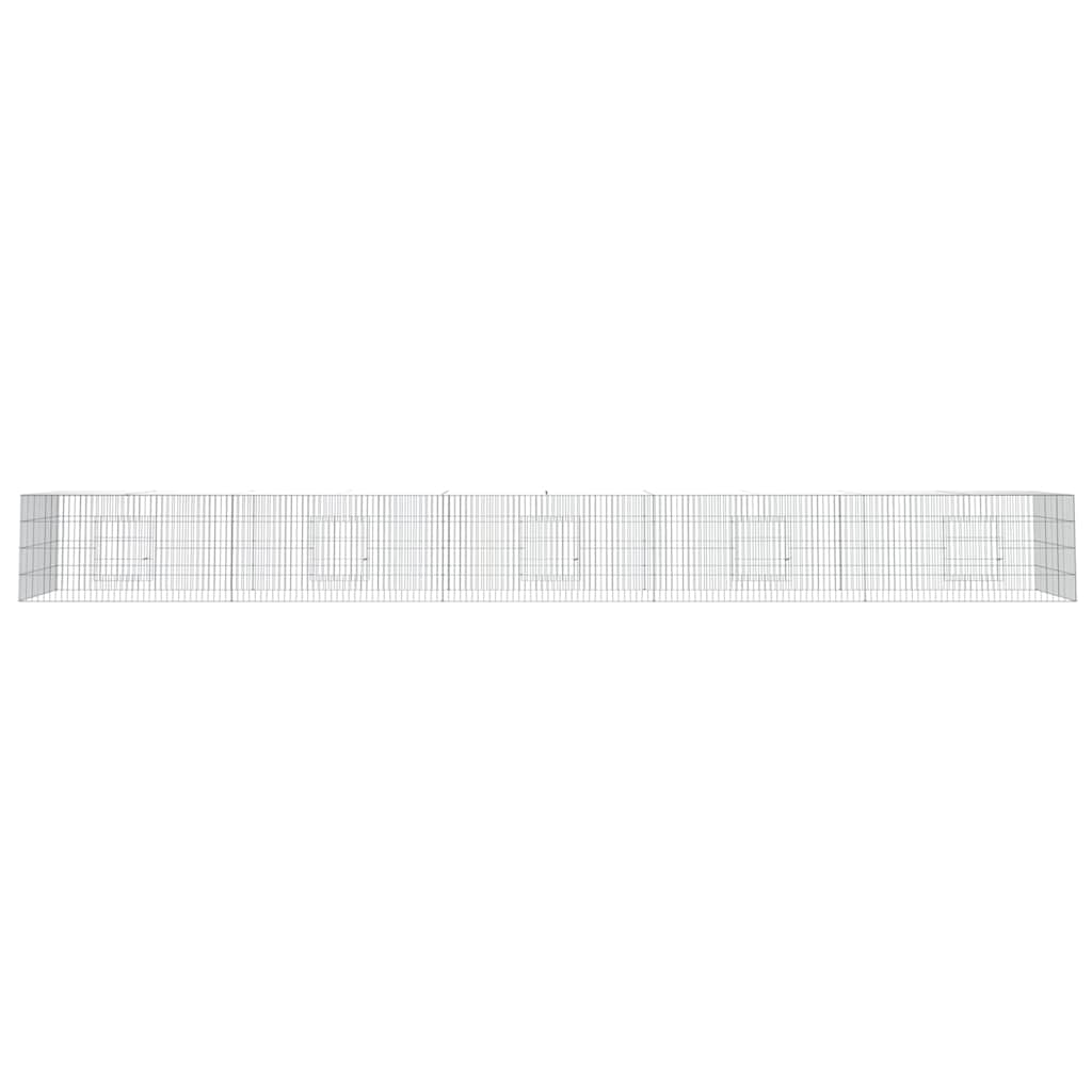 5-Panel Rabbit Cage 541x109x54 cm Galvanised Iron