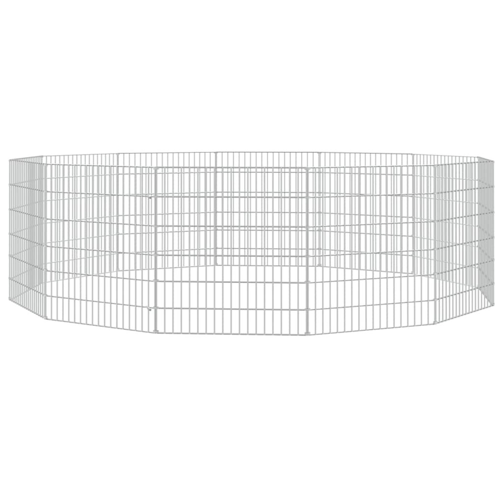 Free Range Animal Enclosure 12-Panel 54x60 cm Galvanised Iron