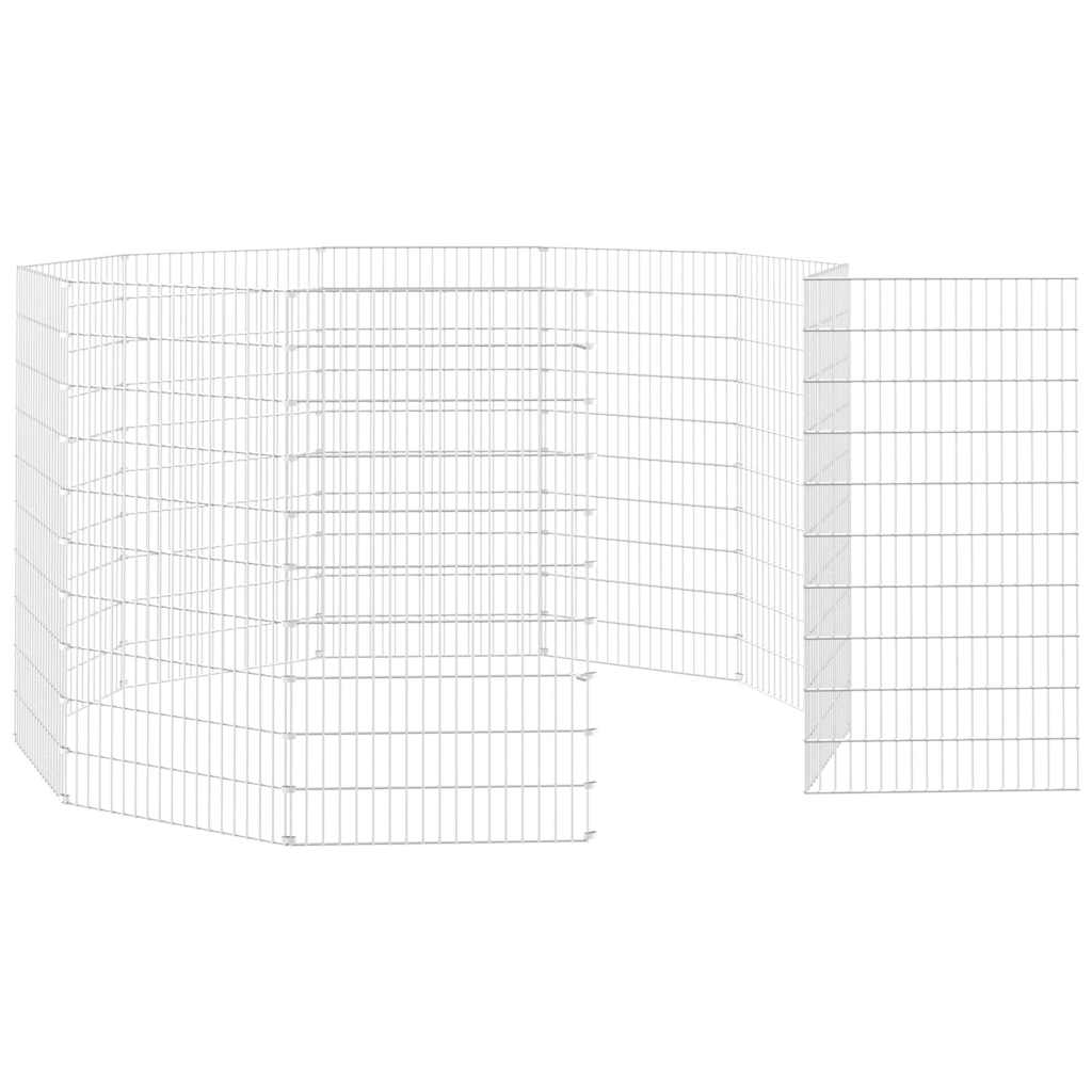 Free Range Animal Enclosure 10-Panel 54x100 cm Galvanised Iron