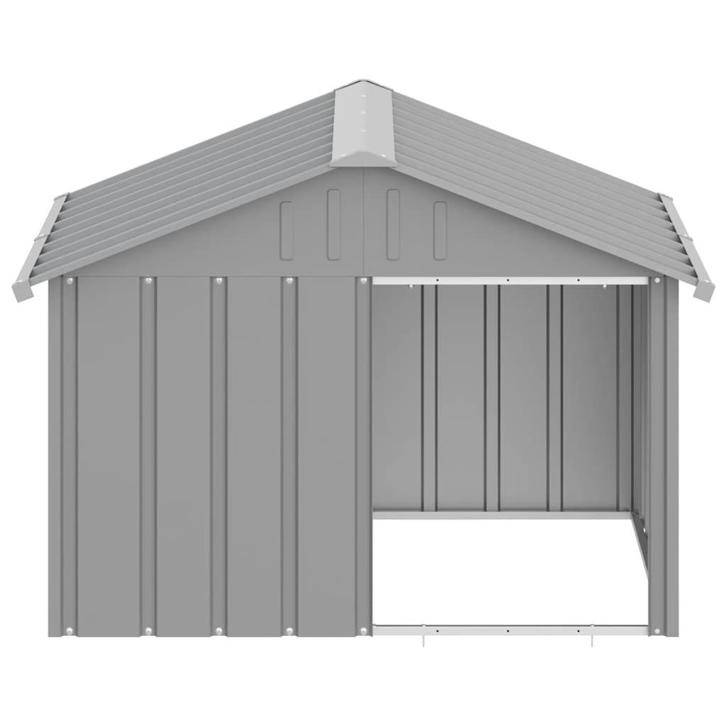 Dog House Grey 116.5x103x81.5 cm Galvanised Steel