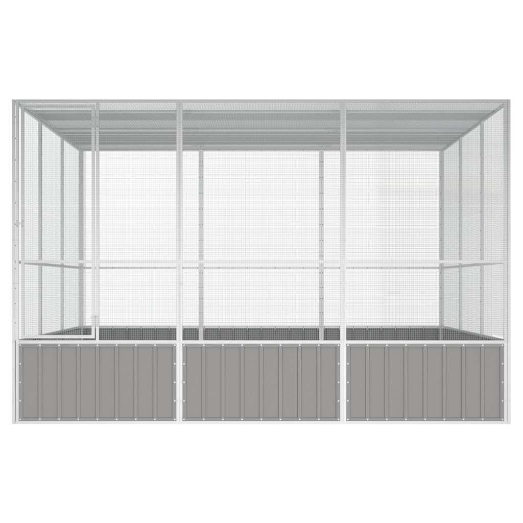 Bird Cage Grey 302.5x324.5x211.5 cm Galvanised Steel
