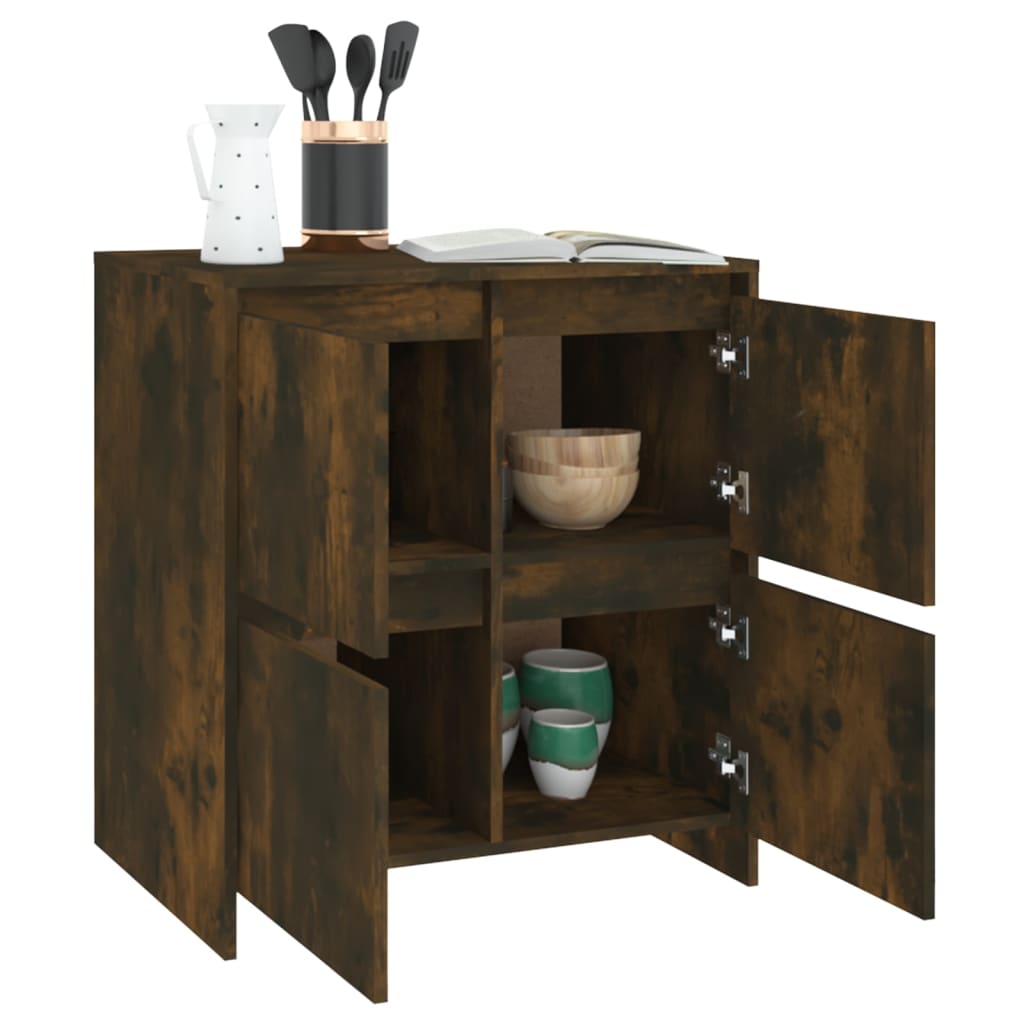 Sideboards 2 pcs Smoked Oak 70x41x75 cm Engineered Wood