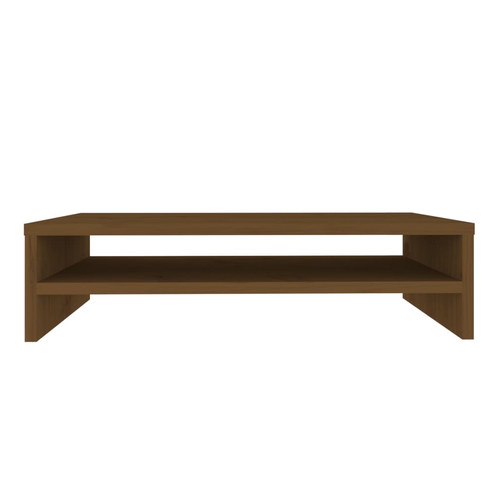 Monitor Stand Honey Brown 50x24x13 cm Solid Wood Pine
