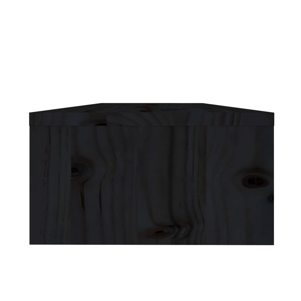 Monitor Stand Black 50x24x13 cm Solid Wood Pine
