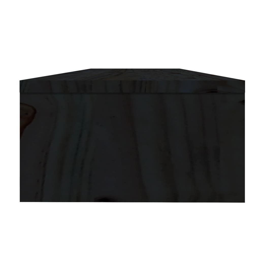 Monitor Stand Black 100x24x13 cm Solid Wood Pine