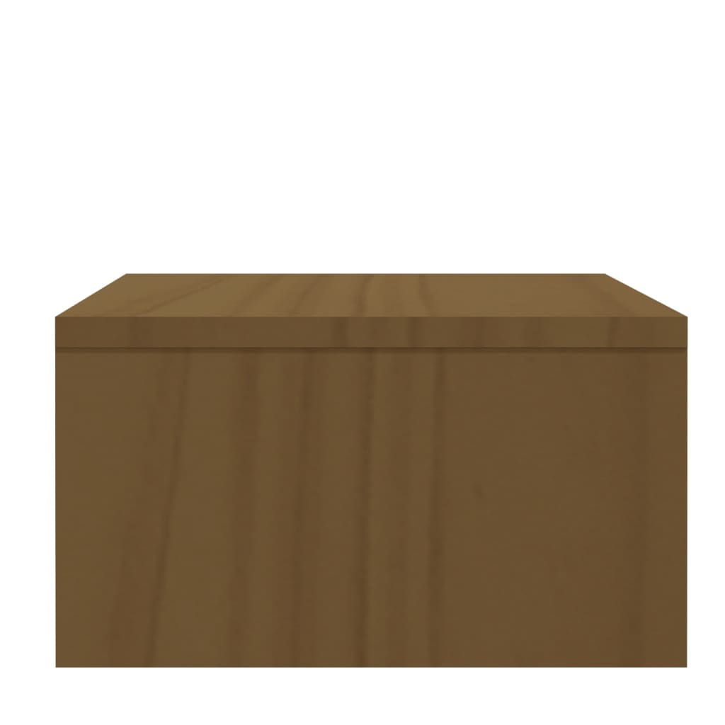 Monitor Stand Honey Brown 100x27x15 cm Solid Wood Pine