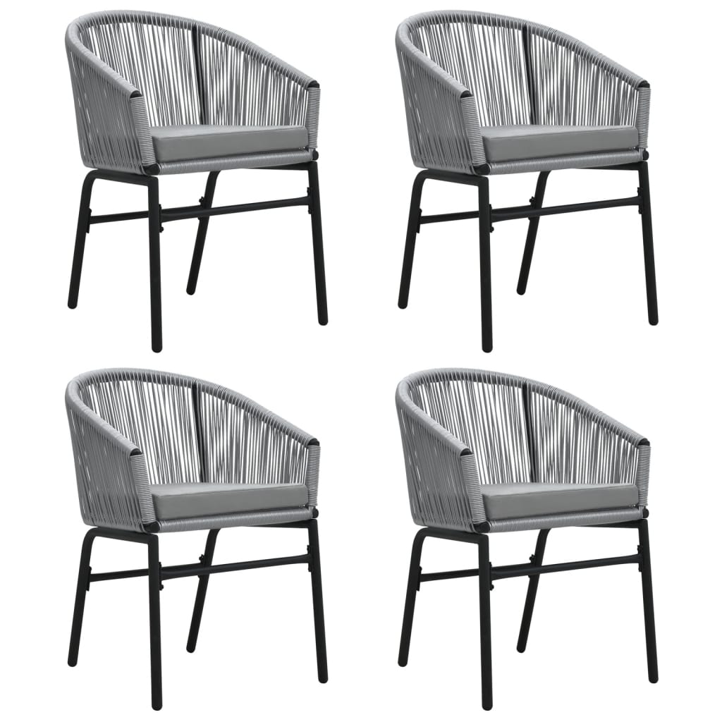5 Piece Garden Dining Set Grey