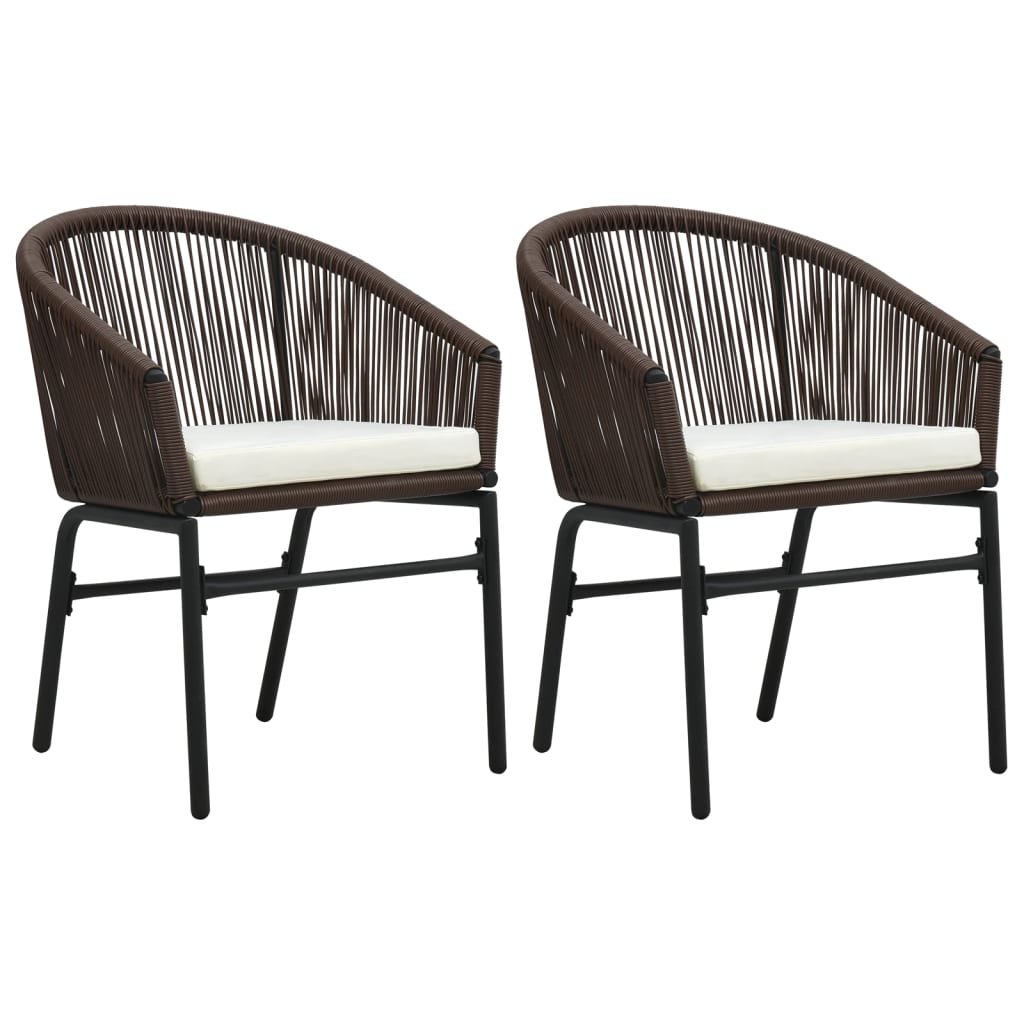 3 Piece Garden Dining Set Brown