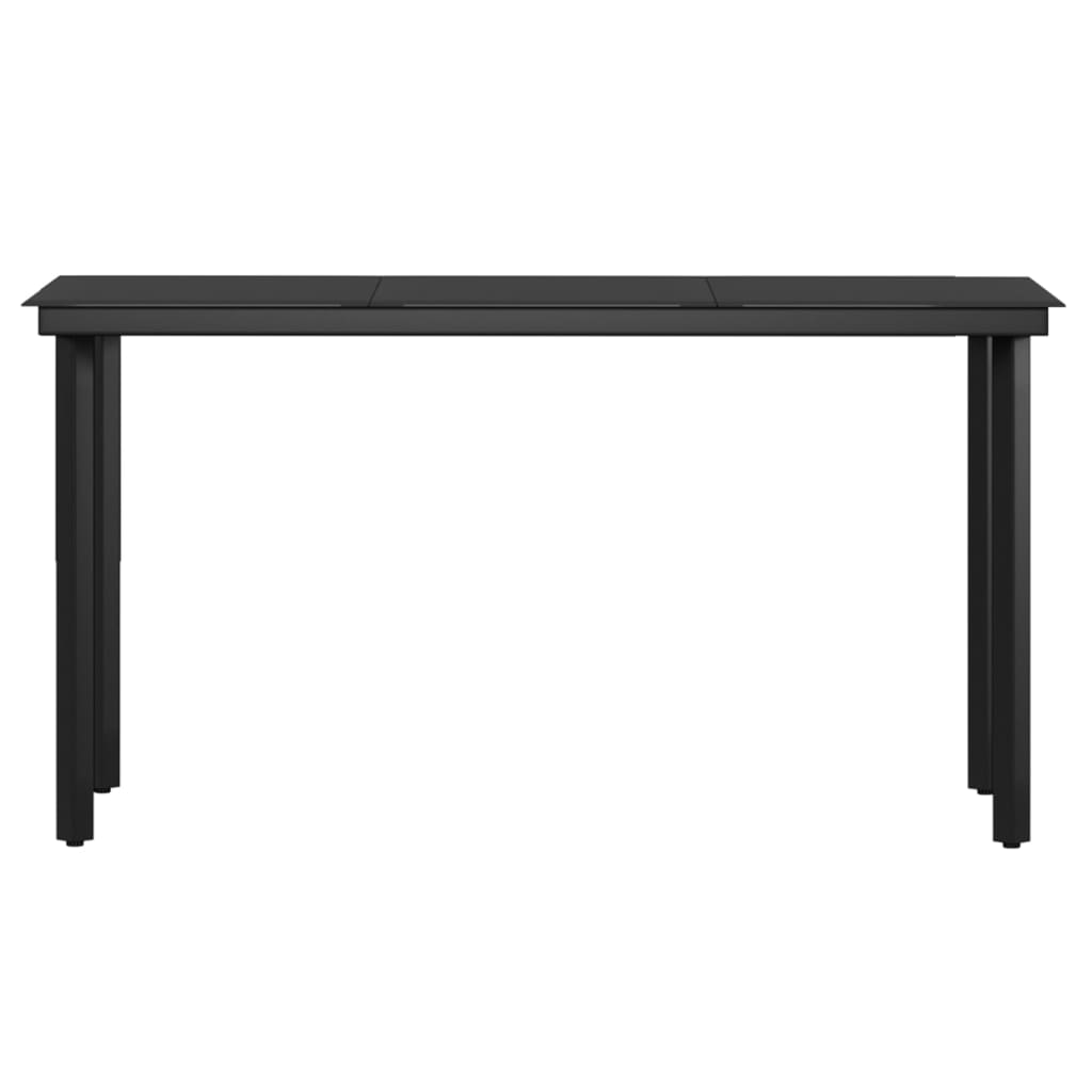 7 Piece Garden Dining Set with Cushions Grey and Black