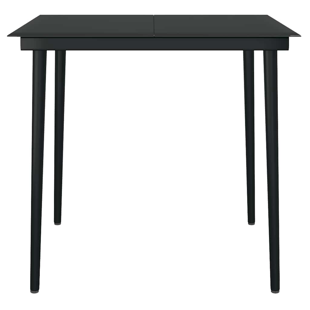 3 Piece Garden Dining Set Black