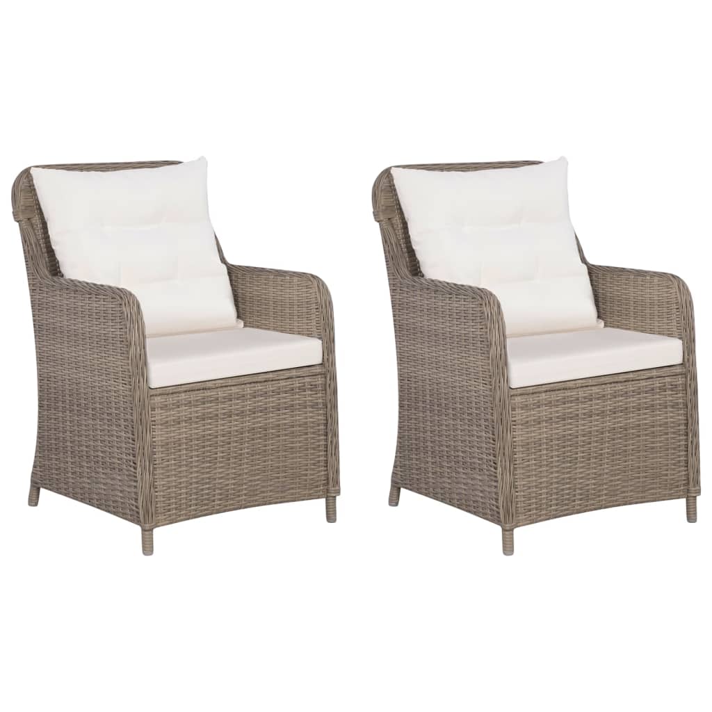 3 Piece Garden Dining Set Brown