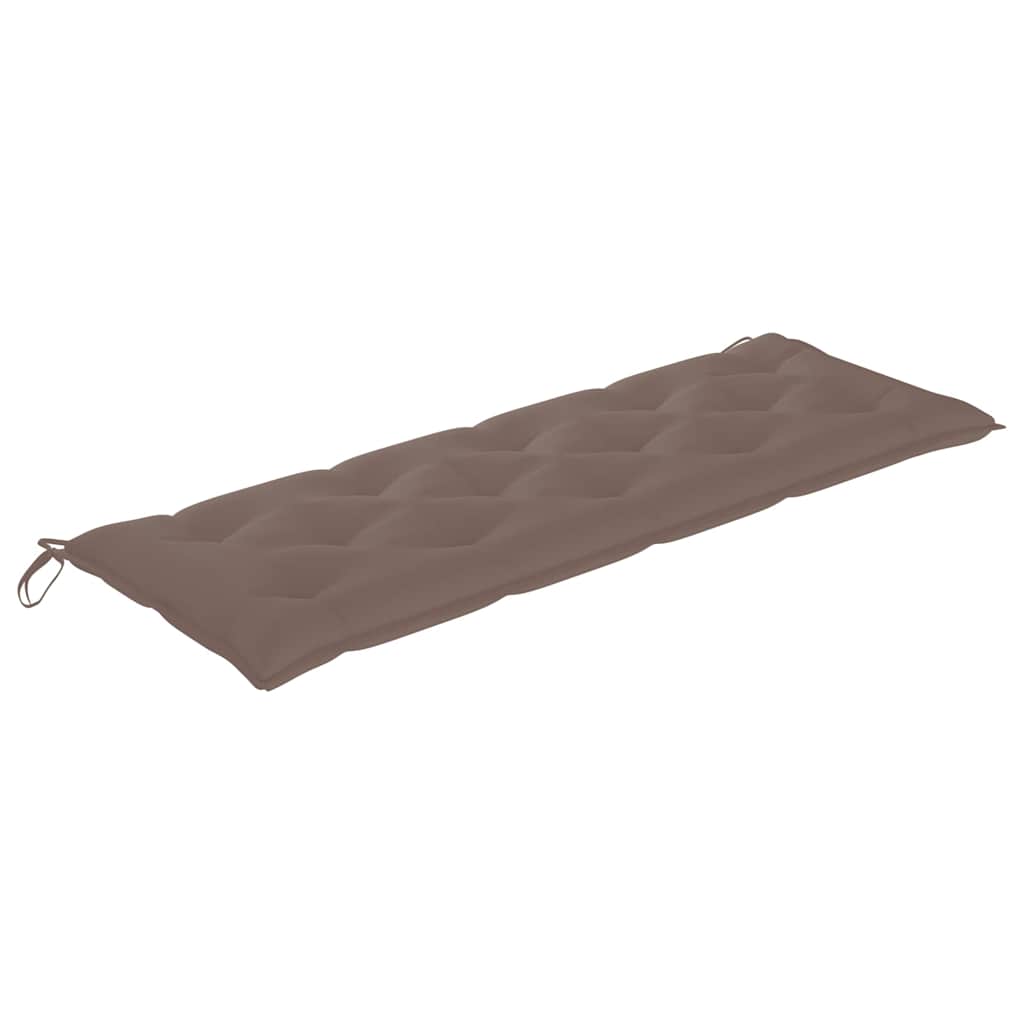 Batavia Bench with Taupe Cushion 150 cm Solid Wood Teak