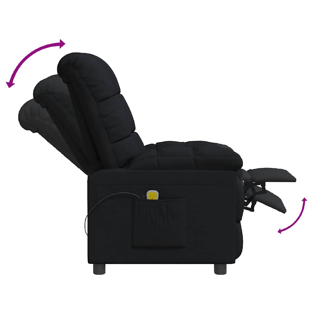 Massage Chair Black Fabric
