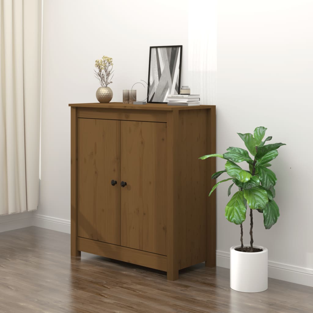 Sideboard Honey Brown 70x35x80 cm Solid Wood Pine