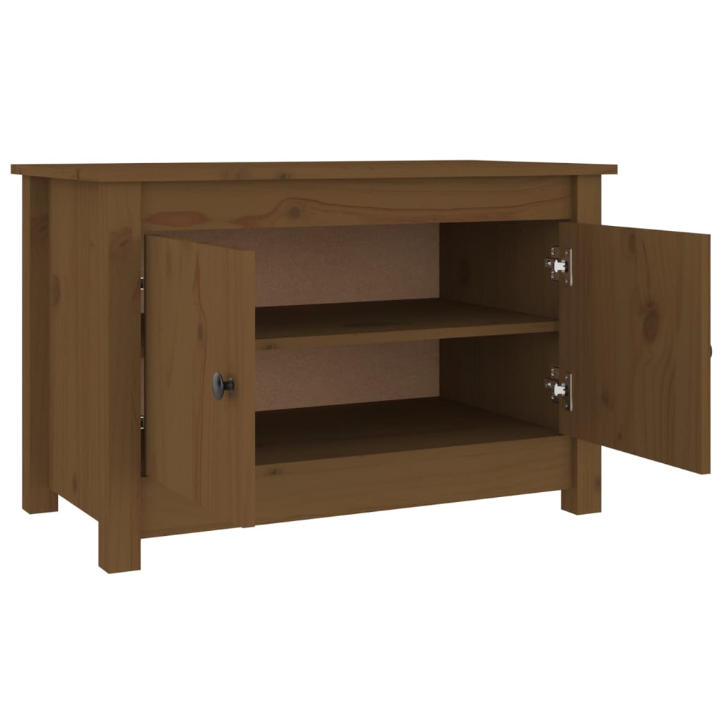 Shoe Cabinet Honey Brown 70x38x45.5 cm Solid Wood Pine