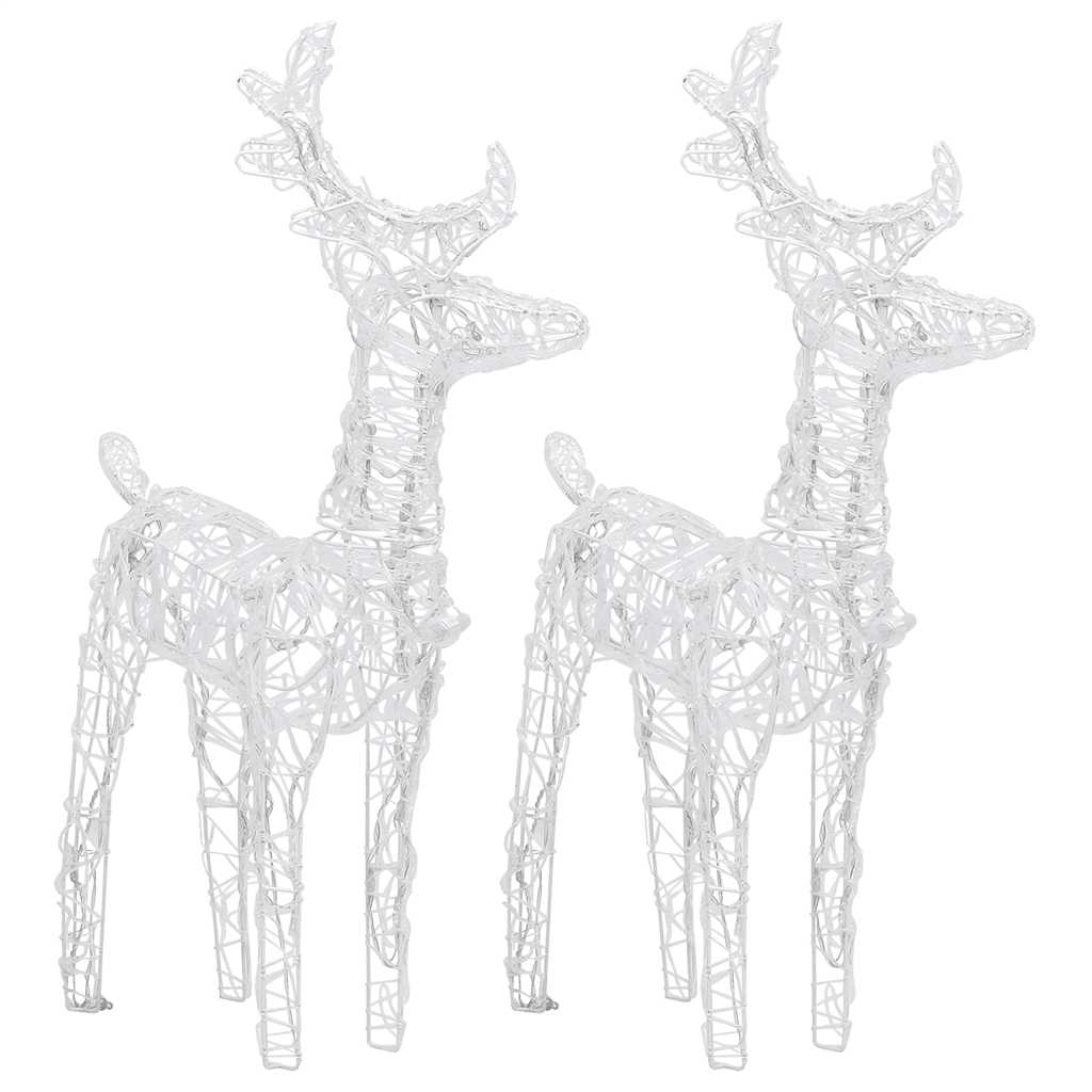 Christmas Reindeers 2 pcs Blue 80 LEDs Acrylic