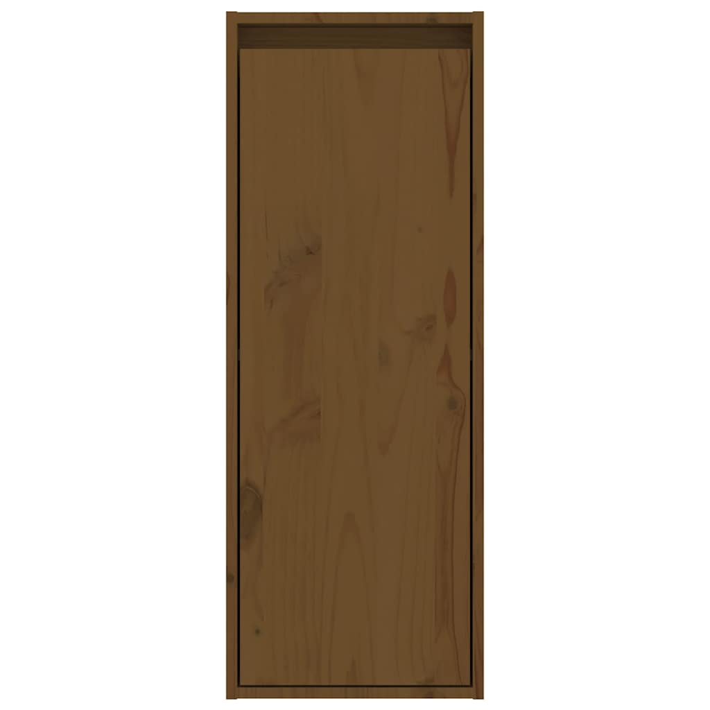 2 Piece TV Cabinet Set Honey Brown Solid Wood Pine