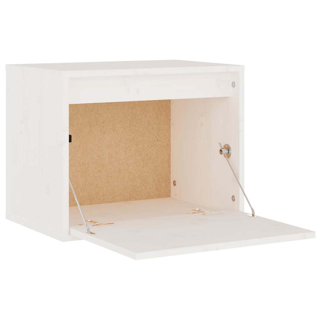 3 Piece TV Cabinet Set White Solid Wood Pine