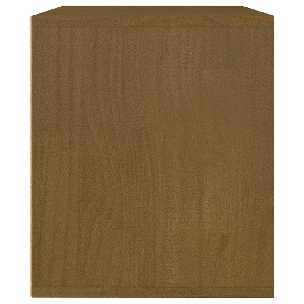 3 Piece TV Cabinet Set Honey Brown Solid Wood Pine