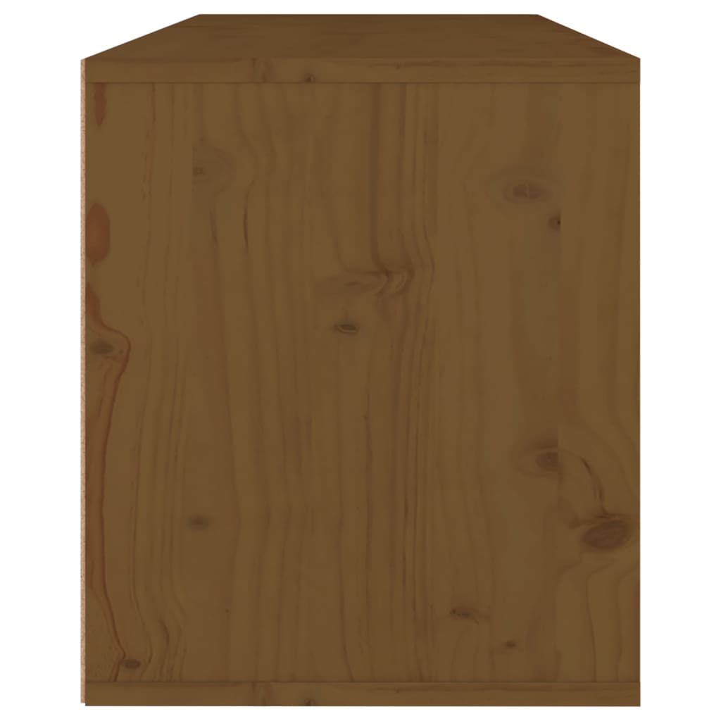 TV Cabinets 3 pcs Honey Brown Solid Wood Pine