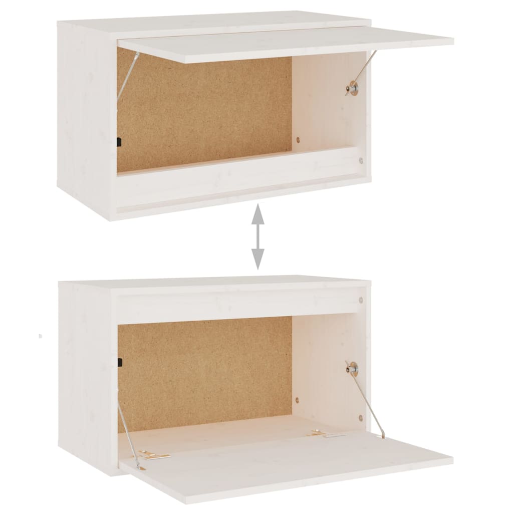 TV Cabinets 4 pcs White Solid Wood Pine