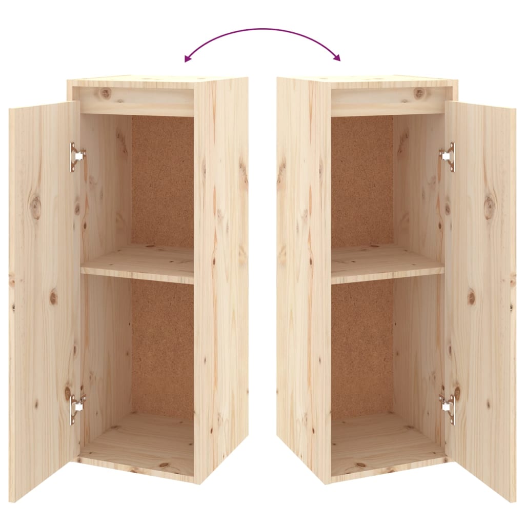 2 Piece TV Cabinet Set Solid Wood Pine