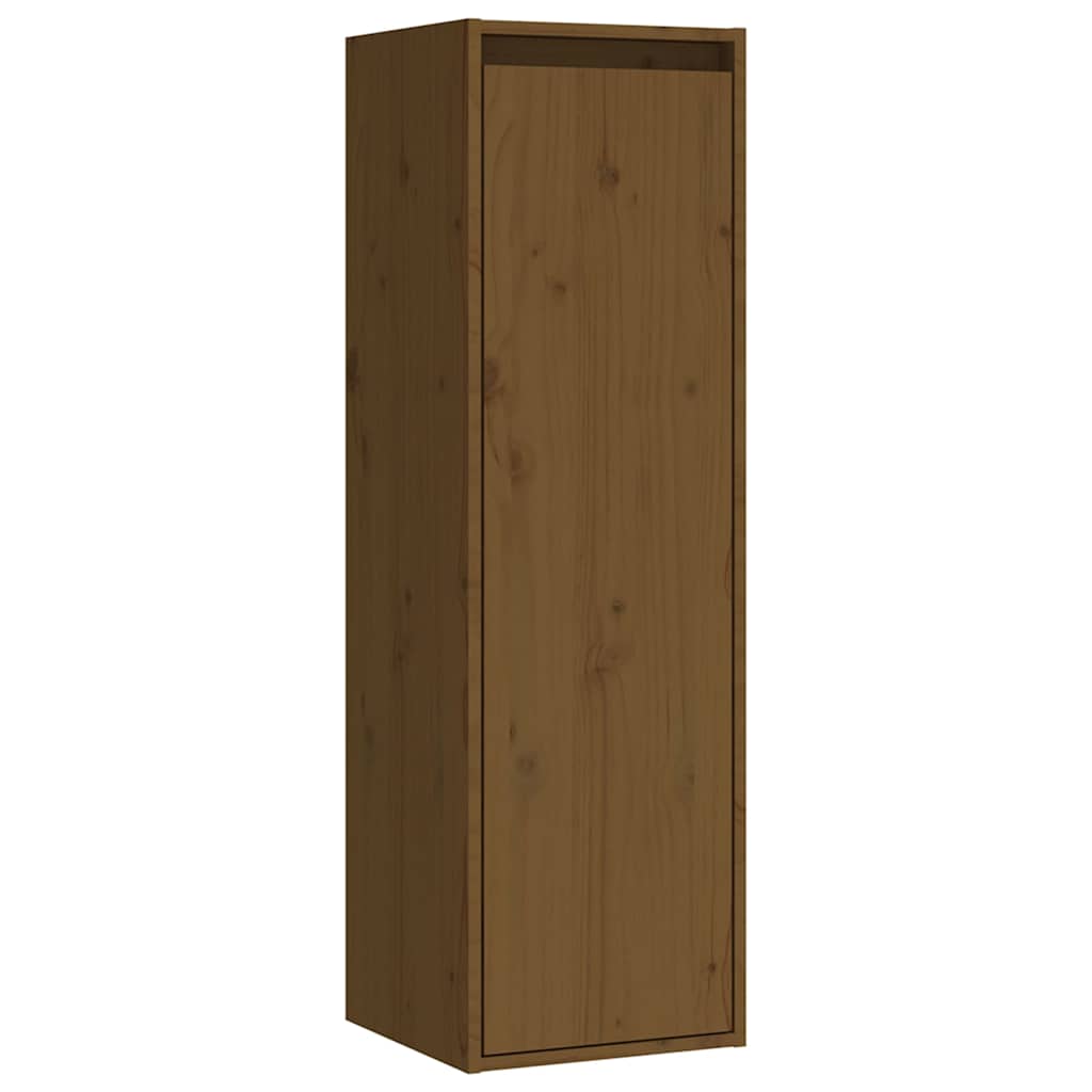 3 Piece TV Cabinet Set Honey Brown Solid Wood Pine