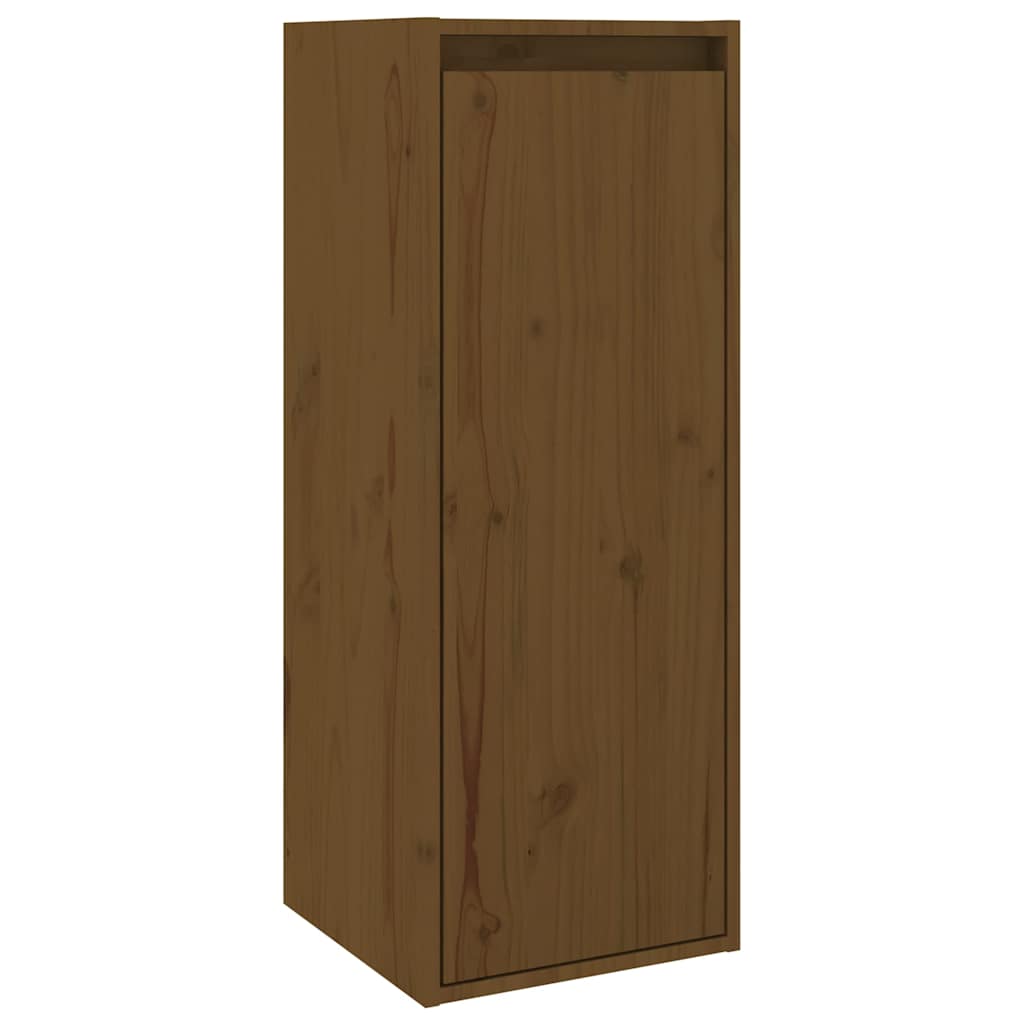 6 Piece TV Cabinet Set Honey Brown Solid Wood Pine