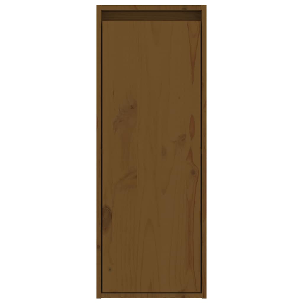 4 Piece TV Cabinet Set Honey Brown Solid Wood Pine