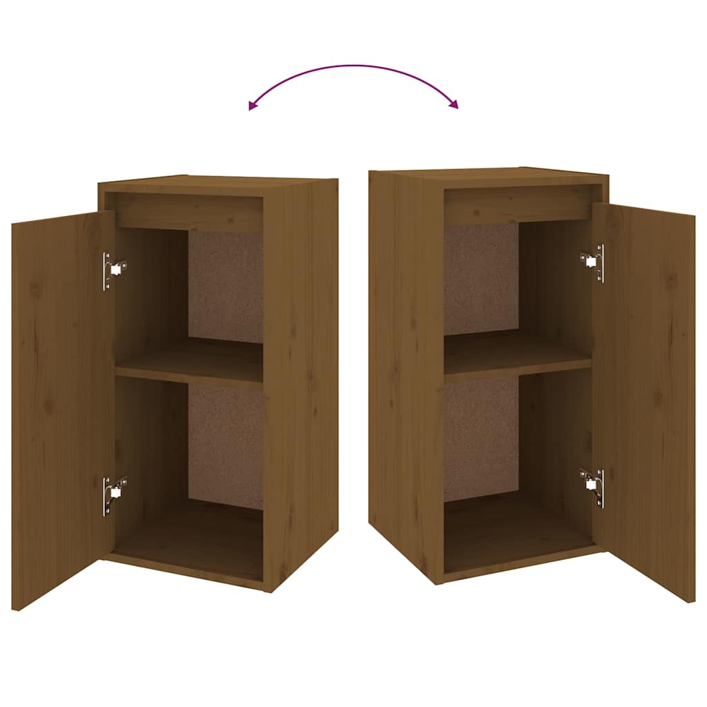 6 Piece TV Cabinet Set Honey Brown Solid Wood Pine