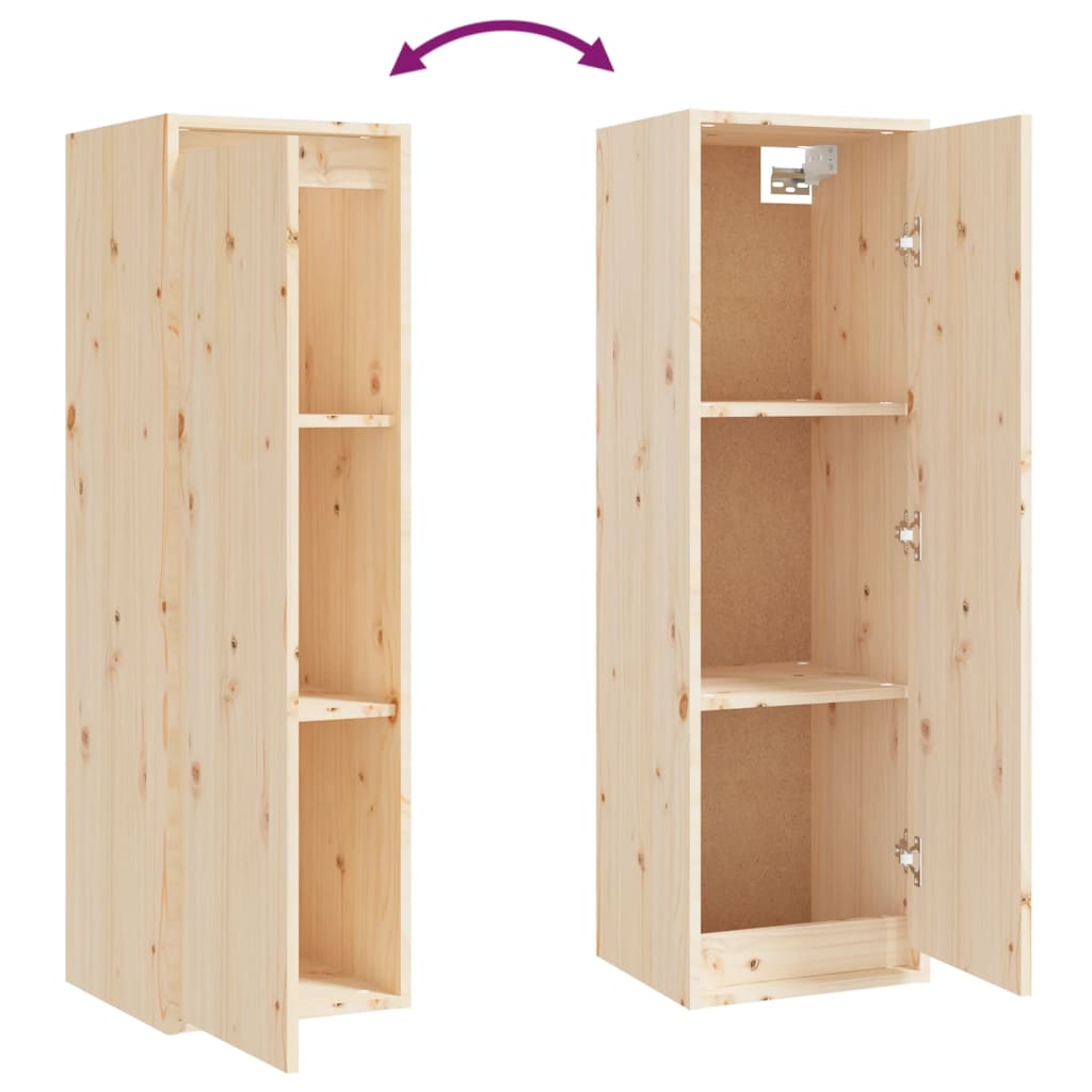 4 Piece TV Cabinet Set Solid Wood Pine