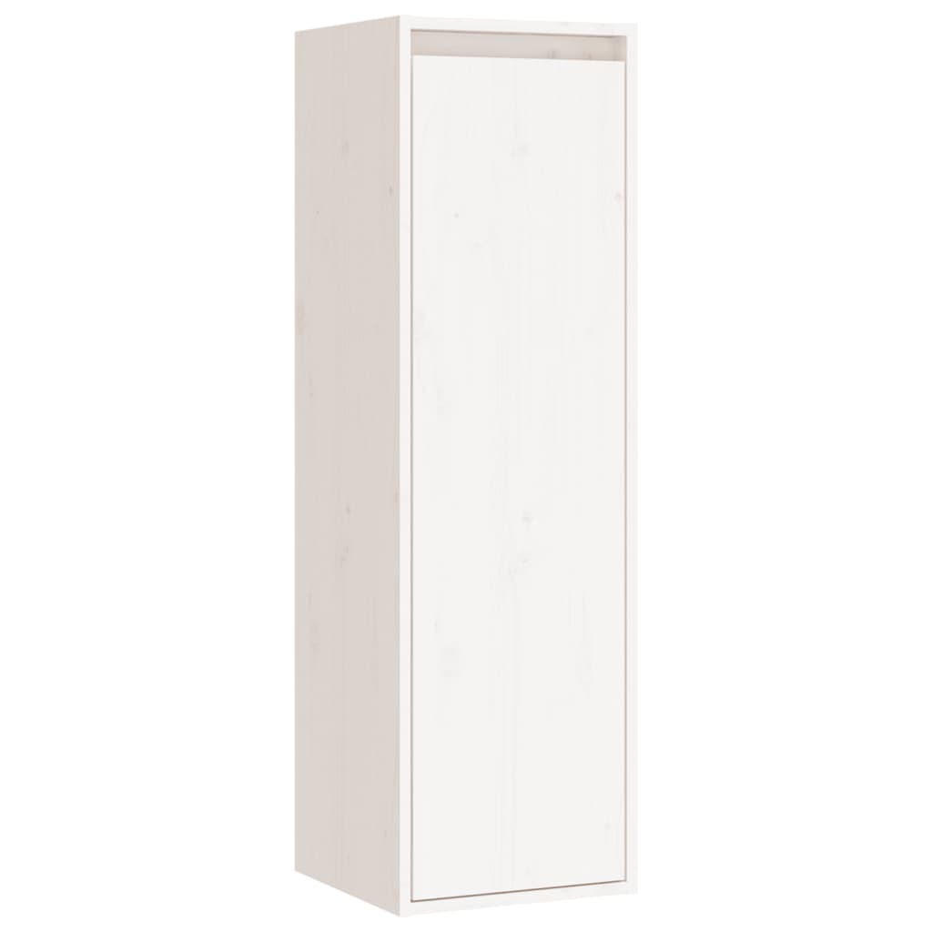 TV Cabinets 4 pcs White Solid Wood Pine