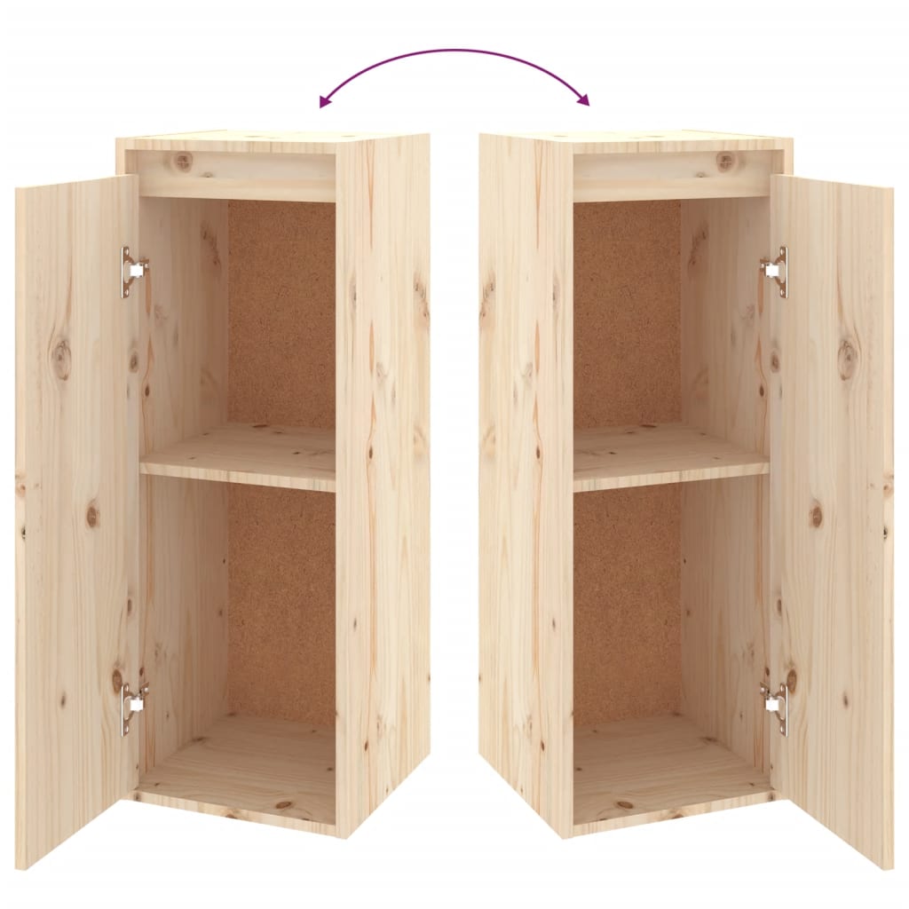 TV Cabinets 4 pcs Solid Wood Pine