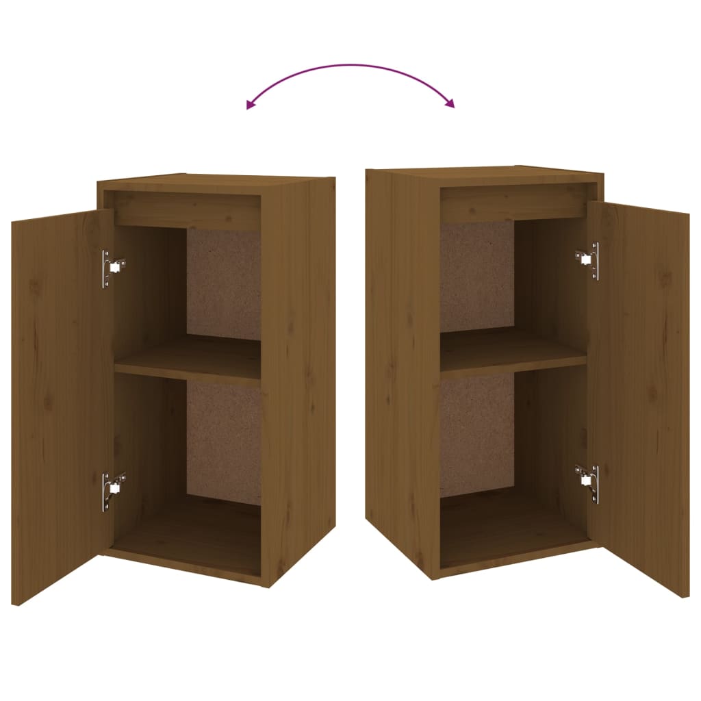 TV Cabinets 4 pcs Honey Brown Solid Wood Pine