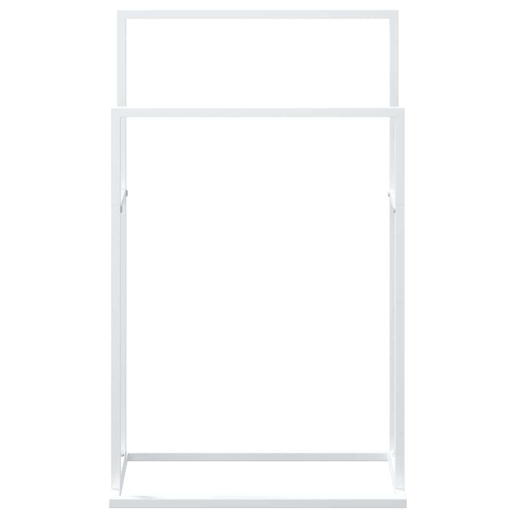 Freestanding Towel Rack White 48x24x78.5 cm Iron
