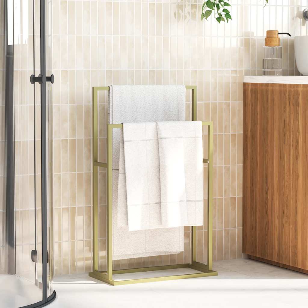 Freestanding Towel Rack Gold 48x24x78.5 cm Iron