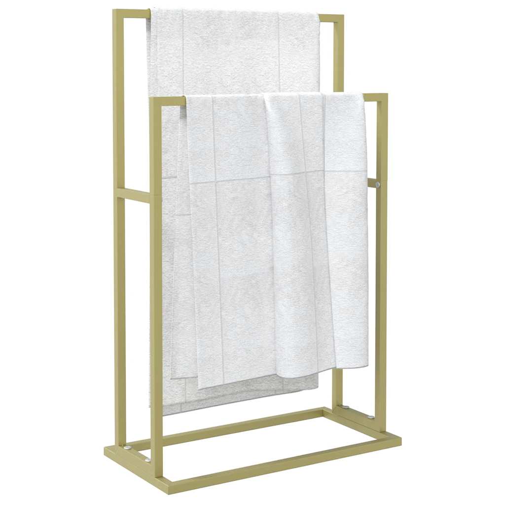 Freestanding Towel Rack Gold 48x24x78.5 cm Iron