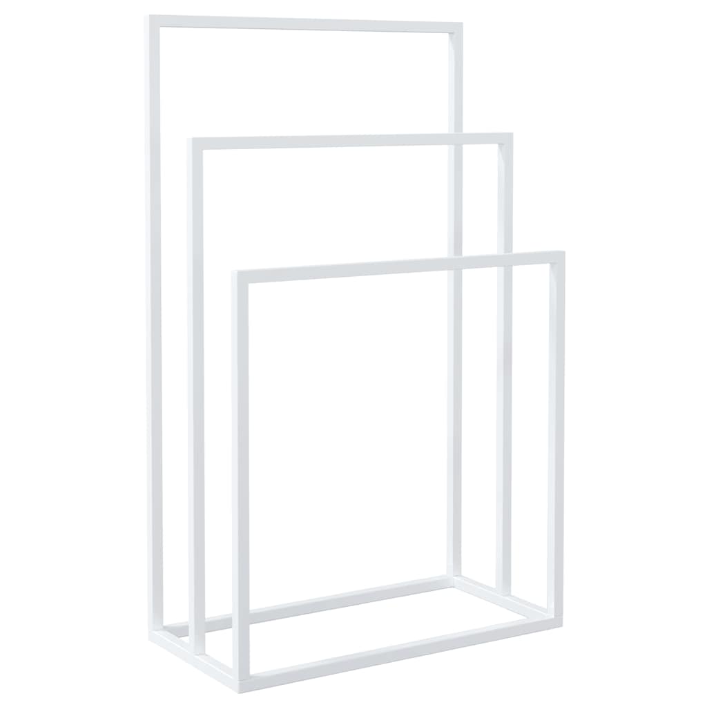 Freestanding Towel Rack White 48x24x79 cm Iron
