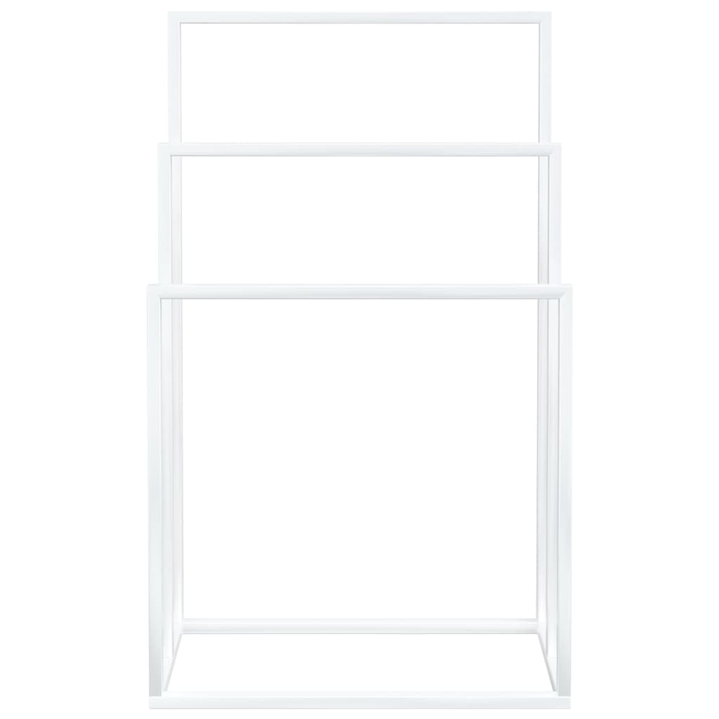 Freestanding Towel Rack White 48x24x79 cm Iron