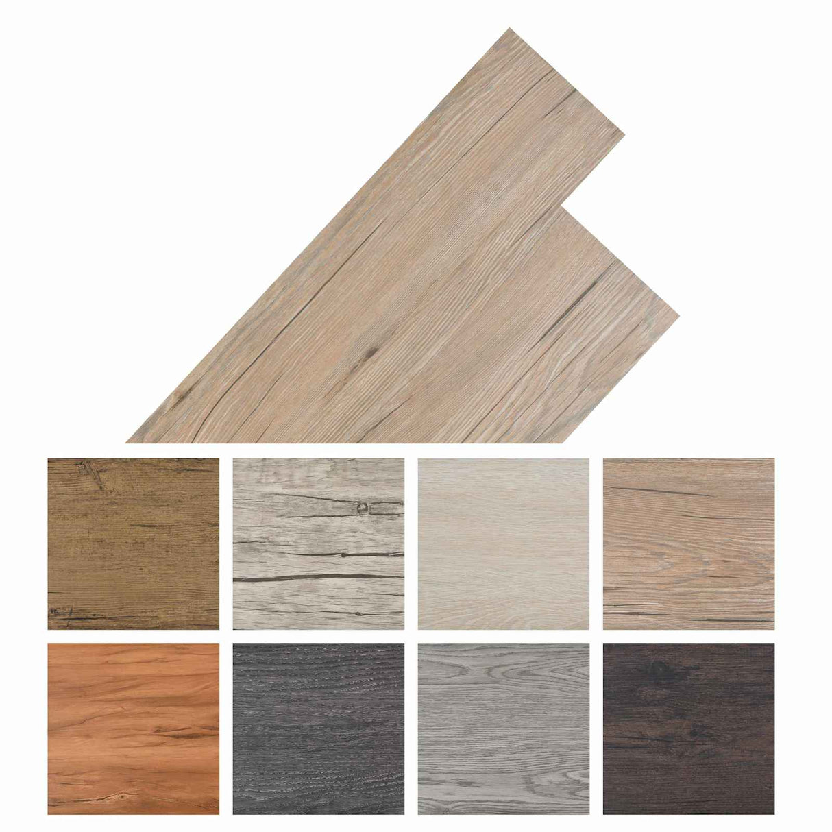 Flooring Planks 18 pcs Oak Brown 2.51 m² PVC
