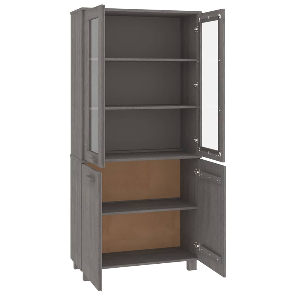 Highboard "HAMAR" Solid Wood Pine Light Grey