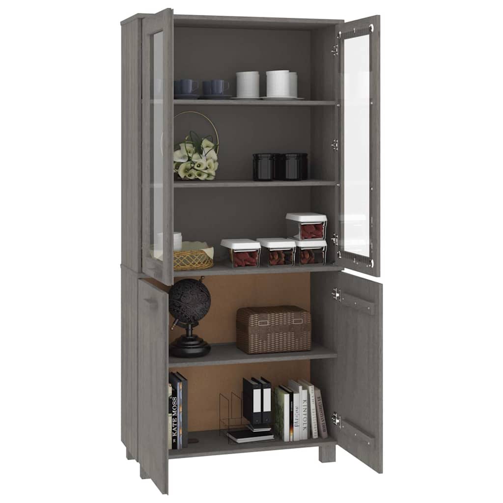 Highboard "HAMAR" Solid Wood Pine Light Grey