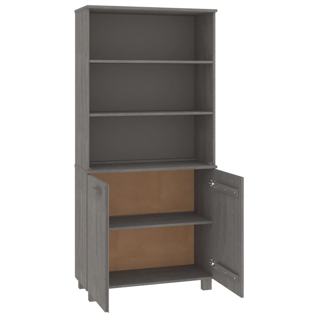 Highboard "HAMAR" Solid Wood Pine Light Grey
