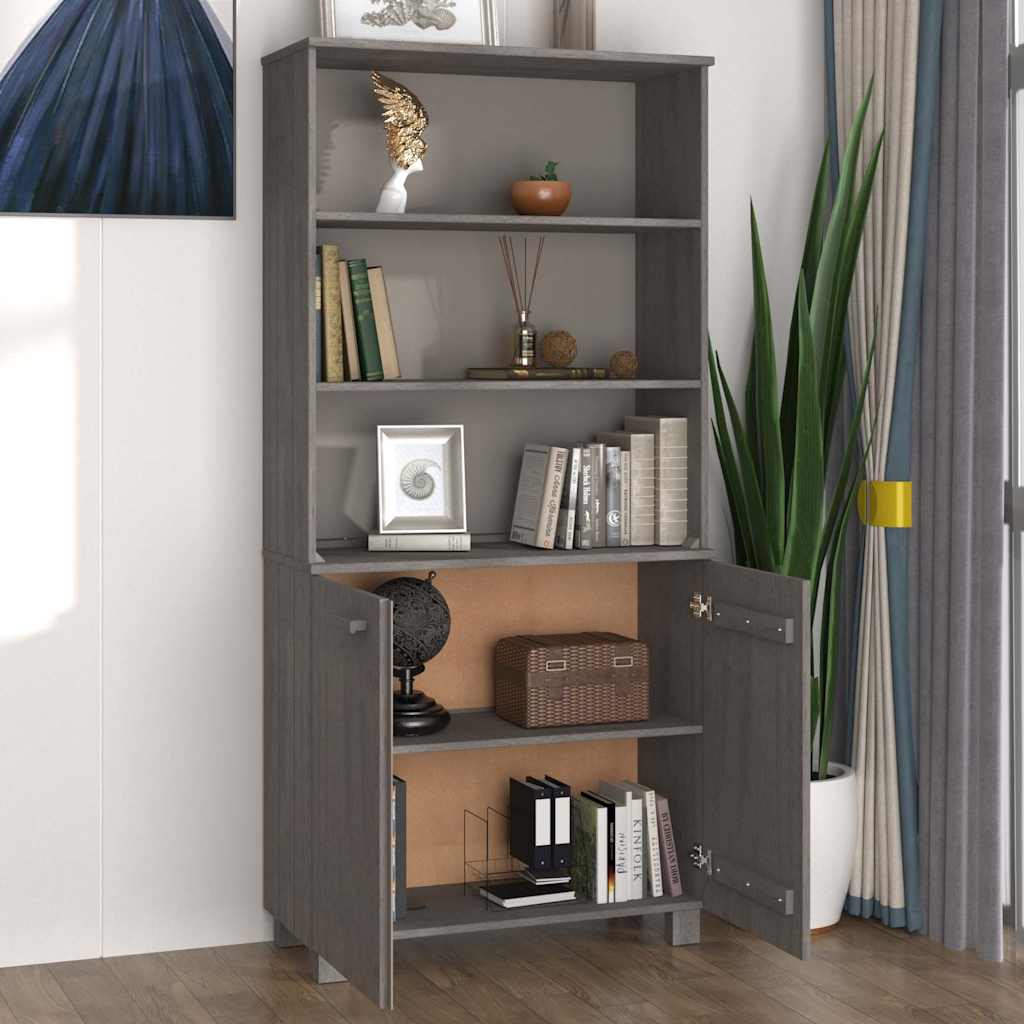 Highboard "HAMAR" Solid Wood Pine Light Grey