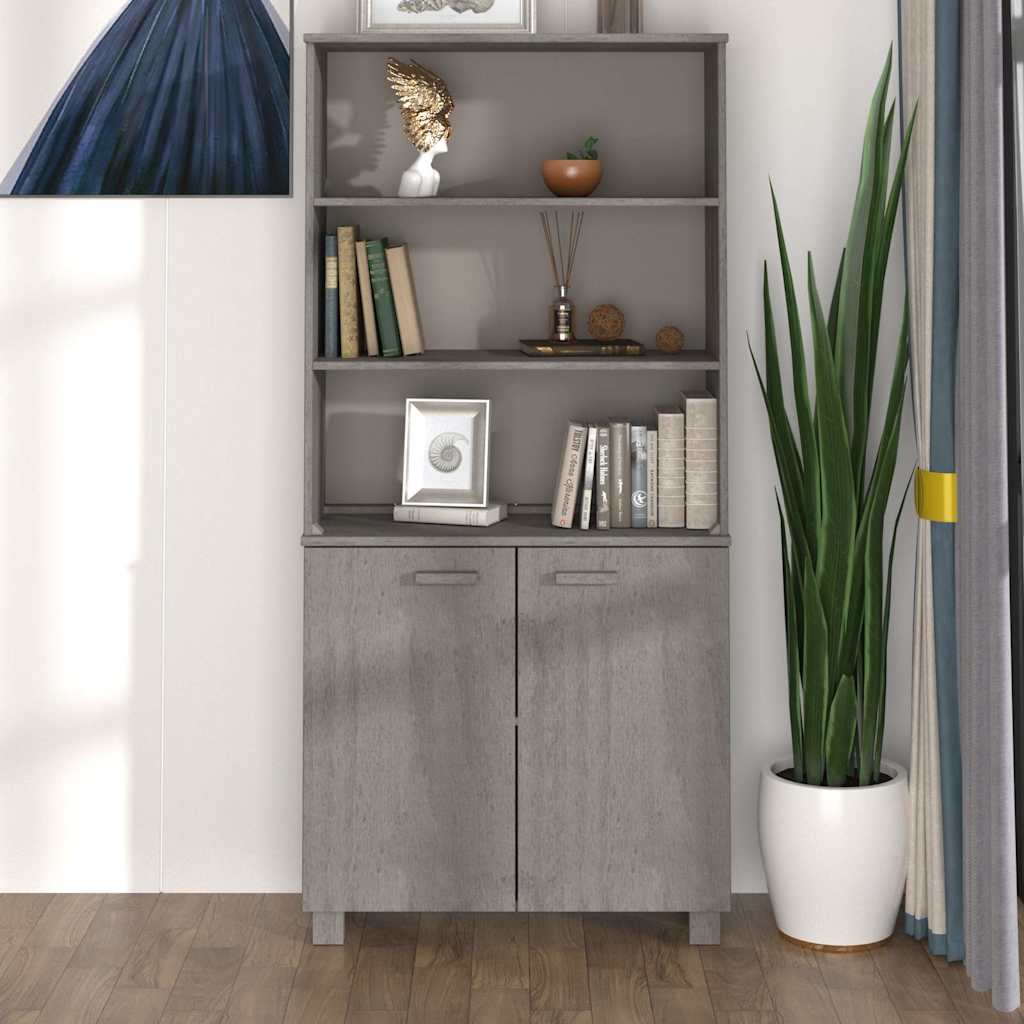 Highboard "HAMAR" Solid Wood Pine Light Grey