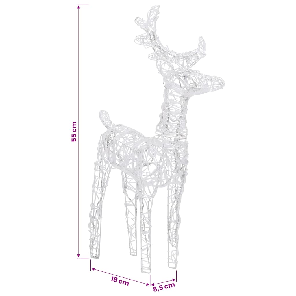 Reindeers & Sleigh Christmas Decoration 320 LEDs Acrylic