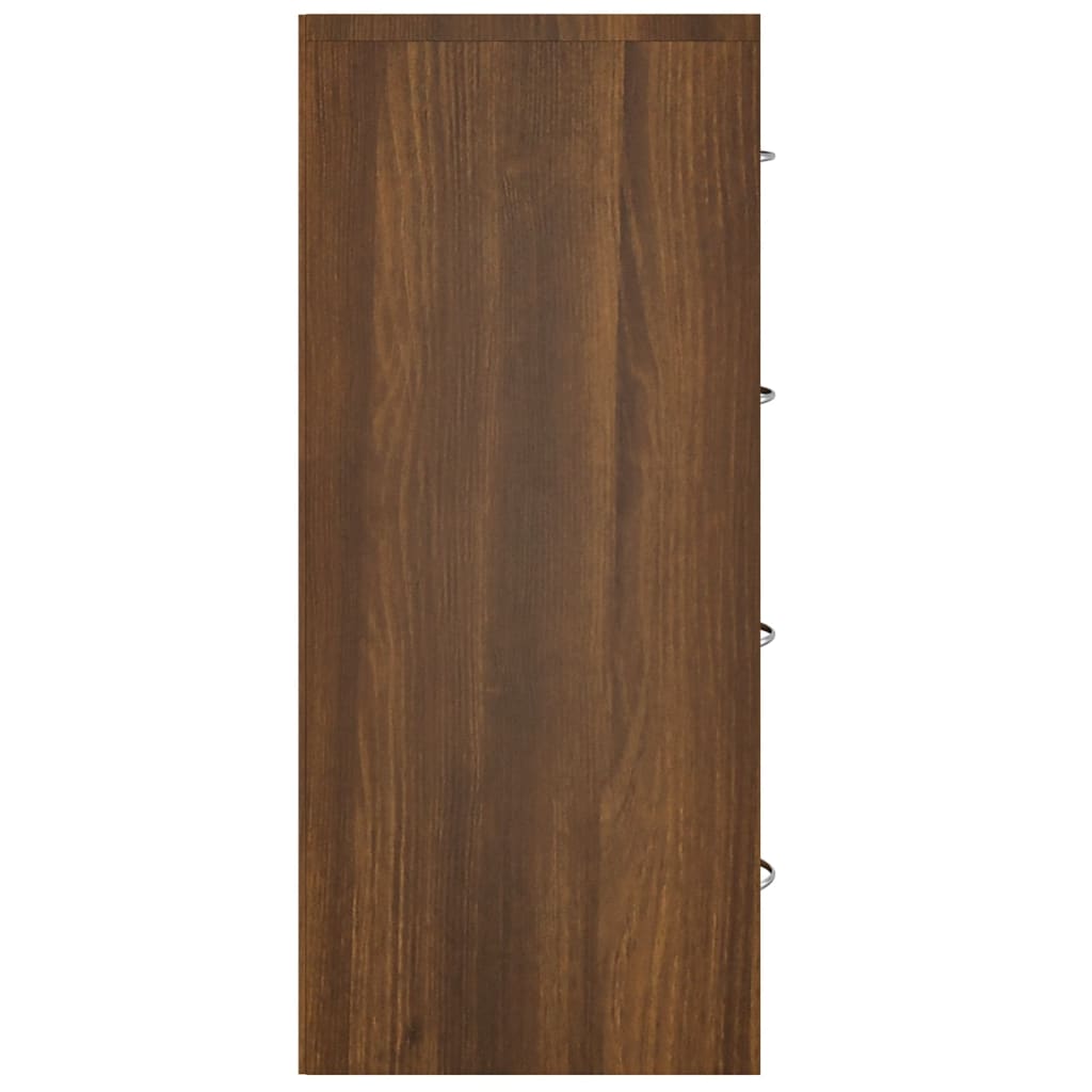Sideboard with 4 Drawers 60x30.5x71 cm Brown Oak