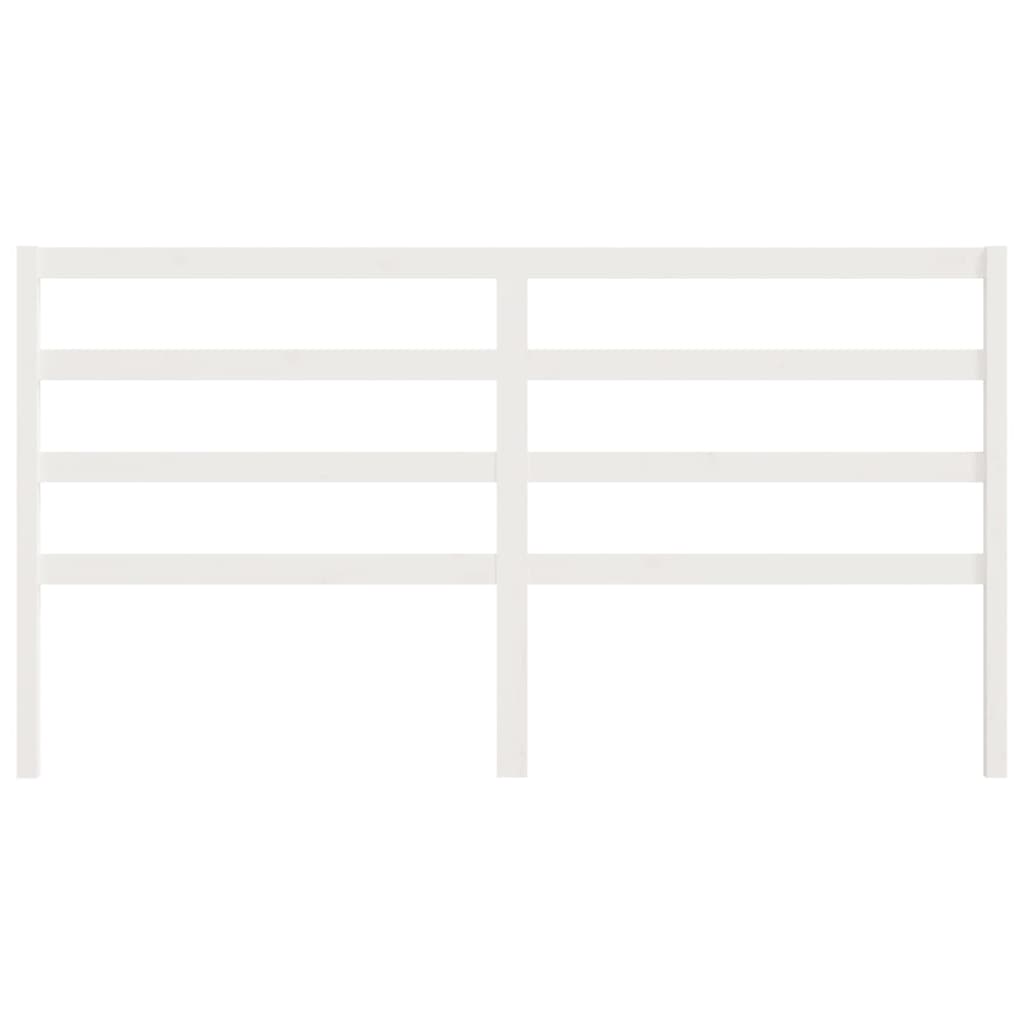 Bed Headboard White 186 cm Solid Wood Pine