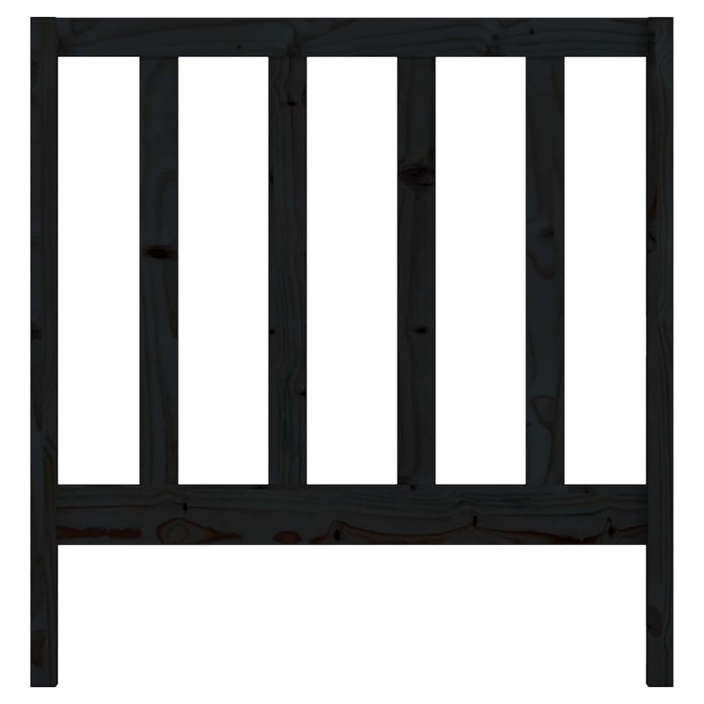 Bed Headboard Black 96 cm Solid Wood Pine