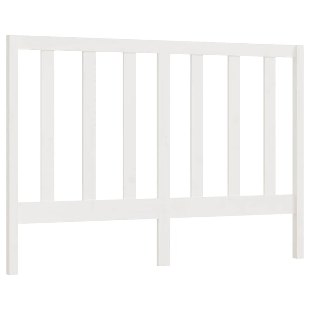 Bed Headboard White 141 cm Solid Wood Pine